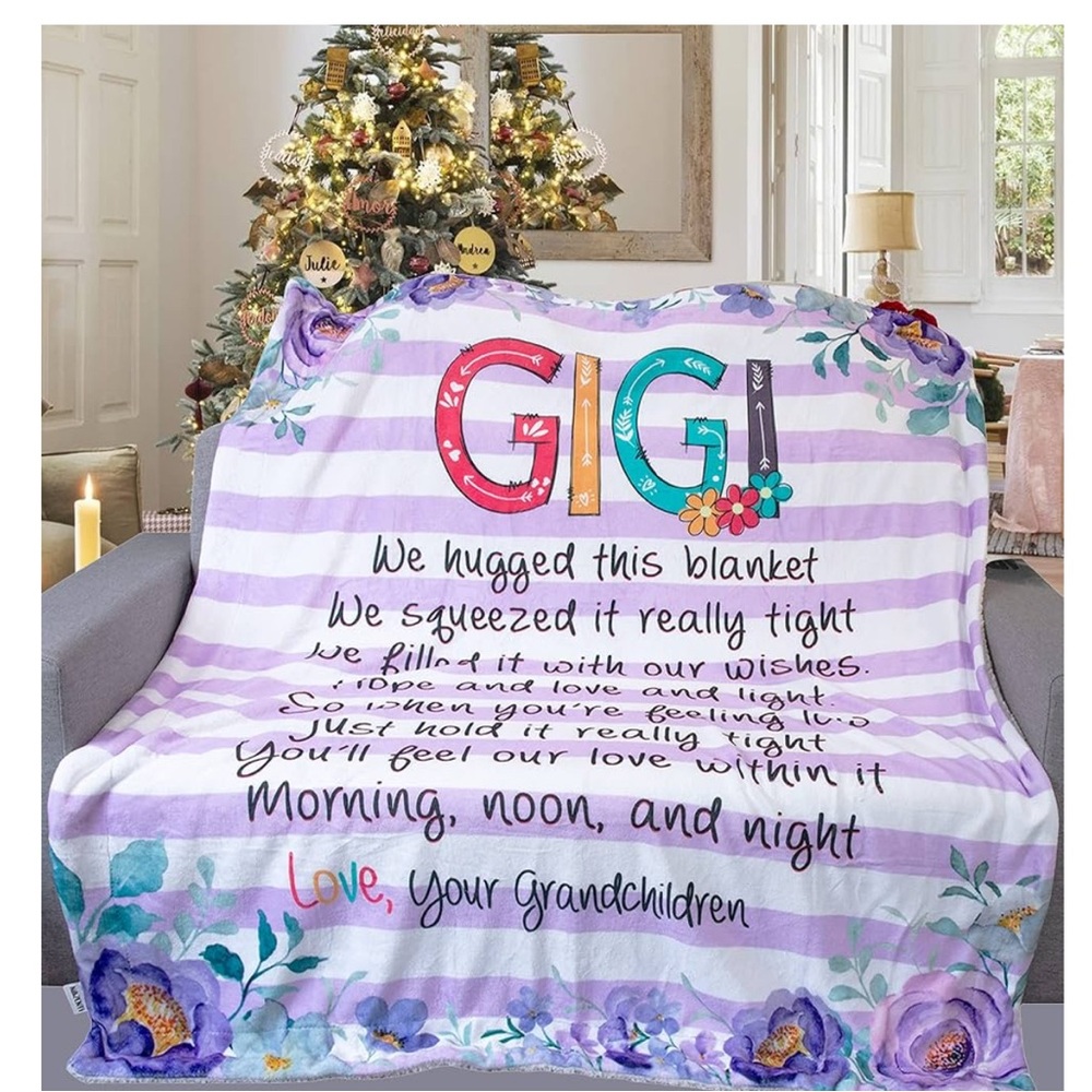 NAZENTI Luxury Super Soft Sherpa Fleece Blanket 50x60 Gigi Blanket, Gigi Blanket